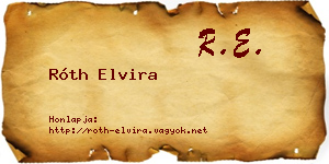 Róth Elvira névjegykártya